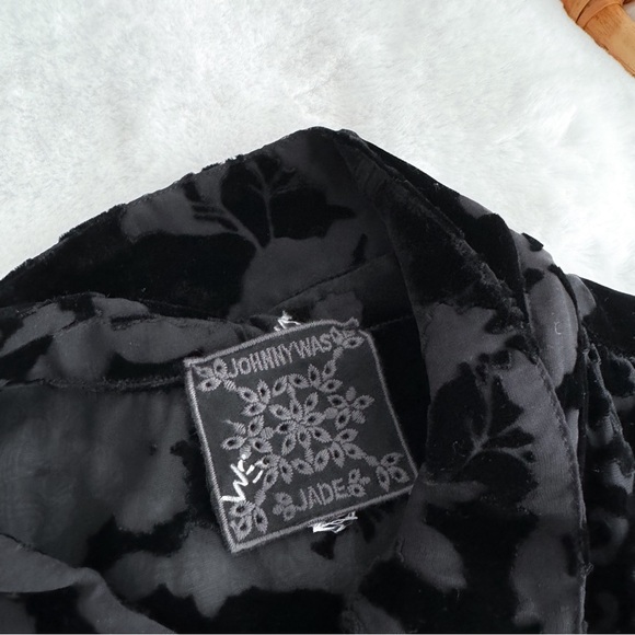 Johnny Was Audrey Button Down Shirt Black Leopard Oversized Animal Print - Picture 11 of 14